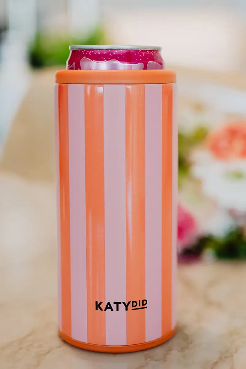 Katydid - Pink and Orange Striped Insulated Drink Sleeve