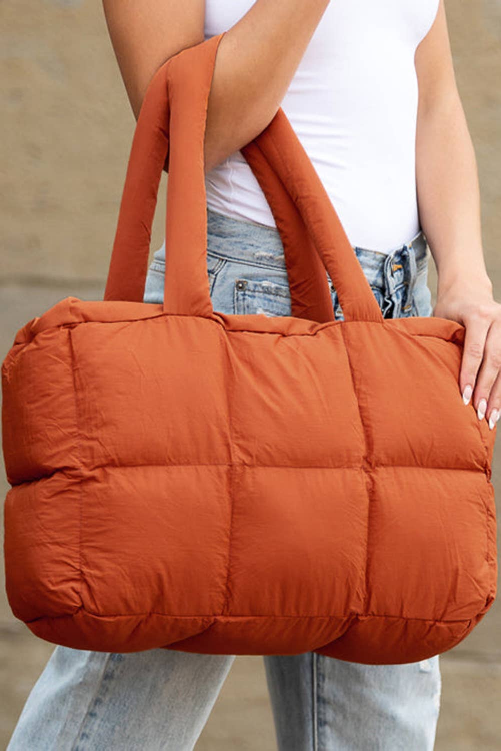 Aapparella -  Quilted Puffy Zipped Large Tote Bag