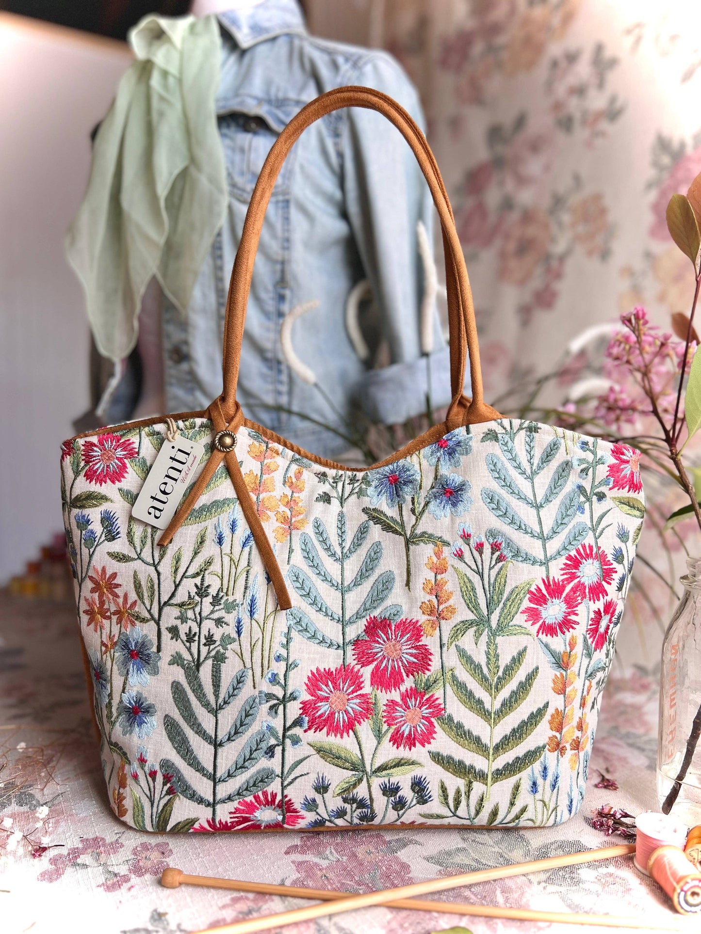 Atenti - Wildflower Lolita: USA Made, Handbag with Matching Pouch