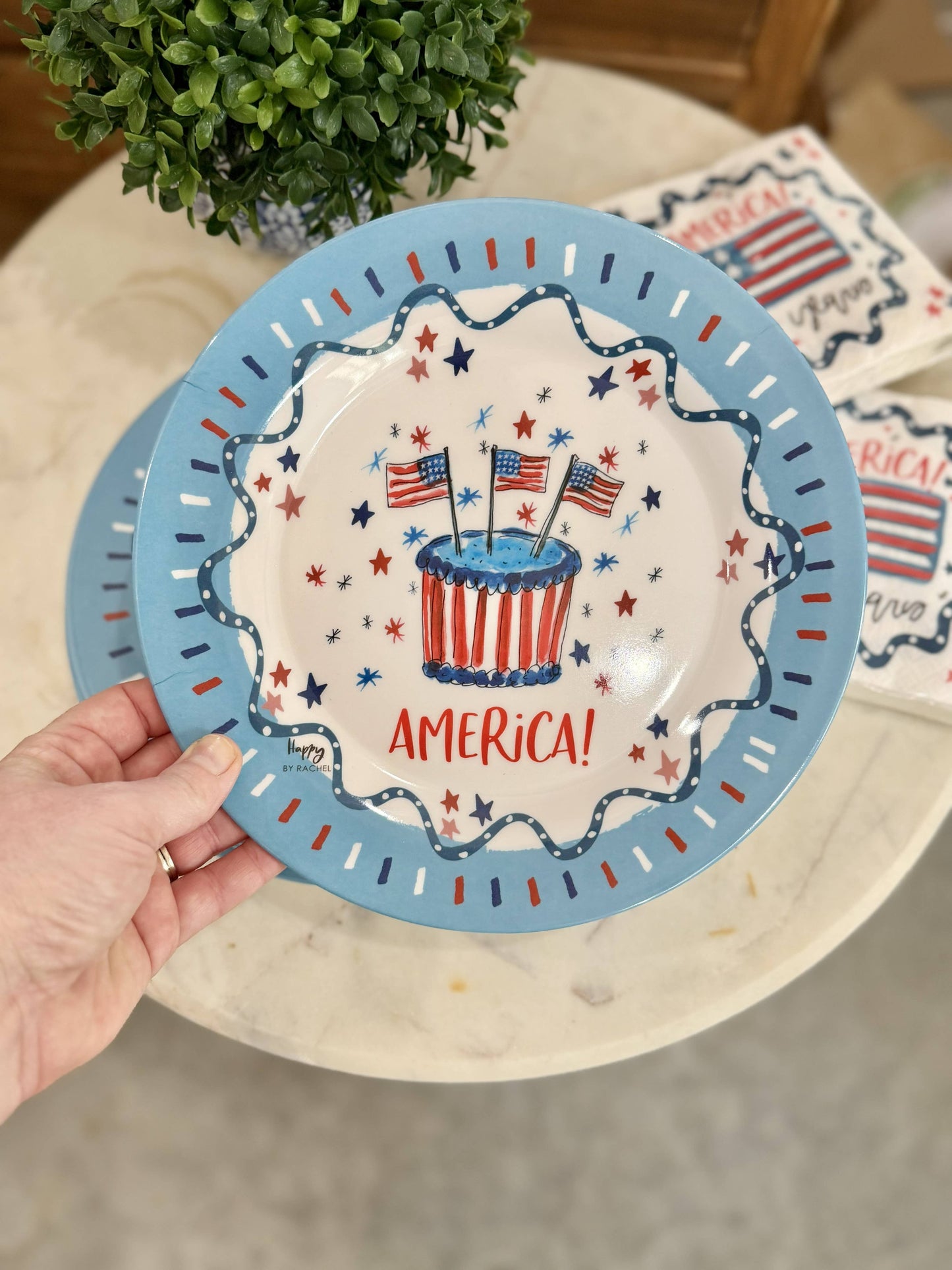 Happy By Rachel, LLC - Celebrate America Plate (set of 4)