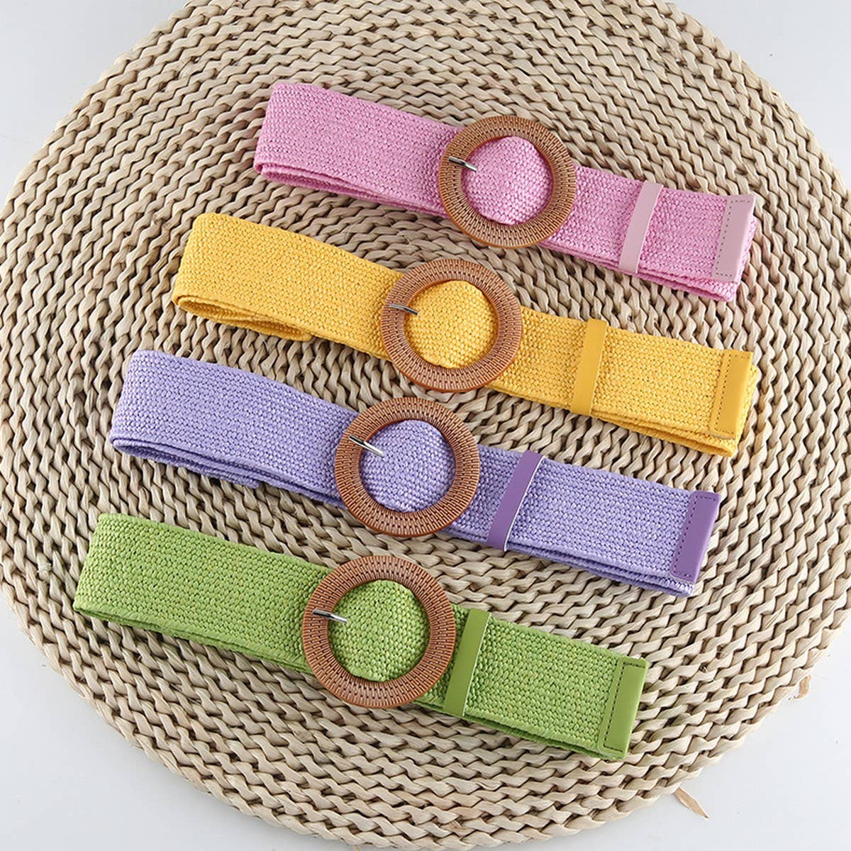 NINEXIS - CWABE0544_VINTAGE BRAIDED ROUND BUCKLE BELTS