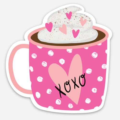 Makerie Day - Valentine's Day Hot Cocoa Mug Sticker