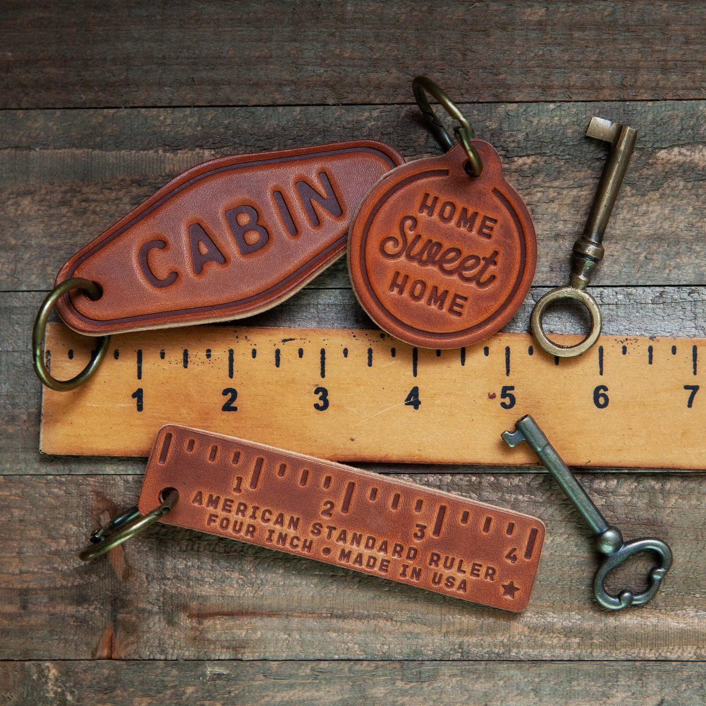 Sugarhouse Leather - Lake Leather Keychain Motel Style