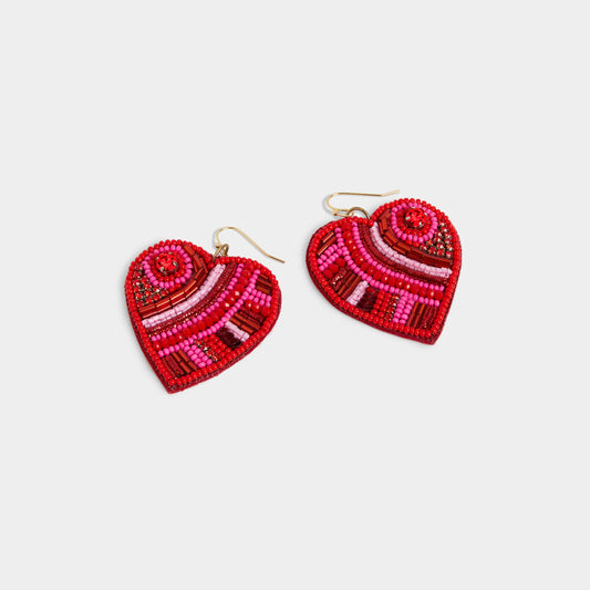 COCO + CARMEN - Glitz Heart Beaded Earrings