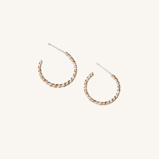 ABLE - Two-Tone Twist Hoops