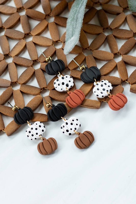EJ Clay Co - Dotted Pumpkin Dangles