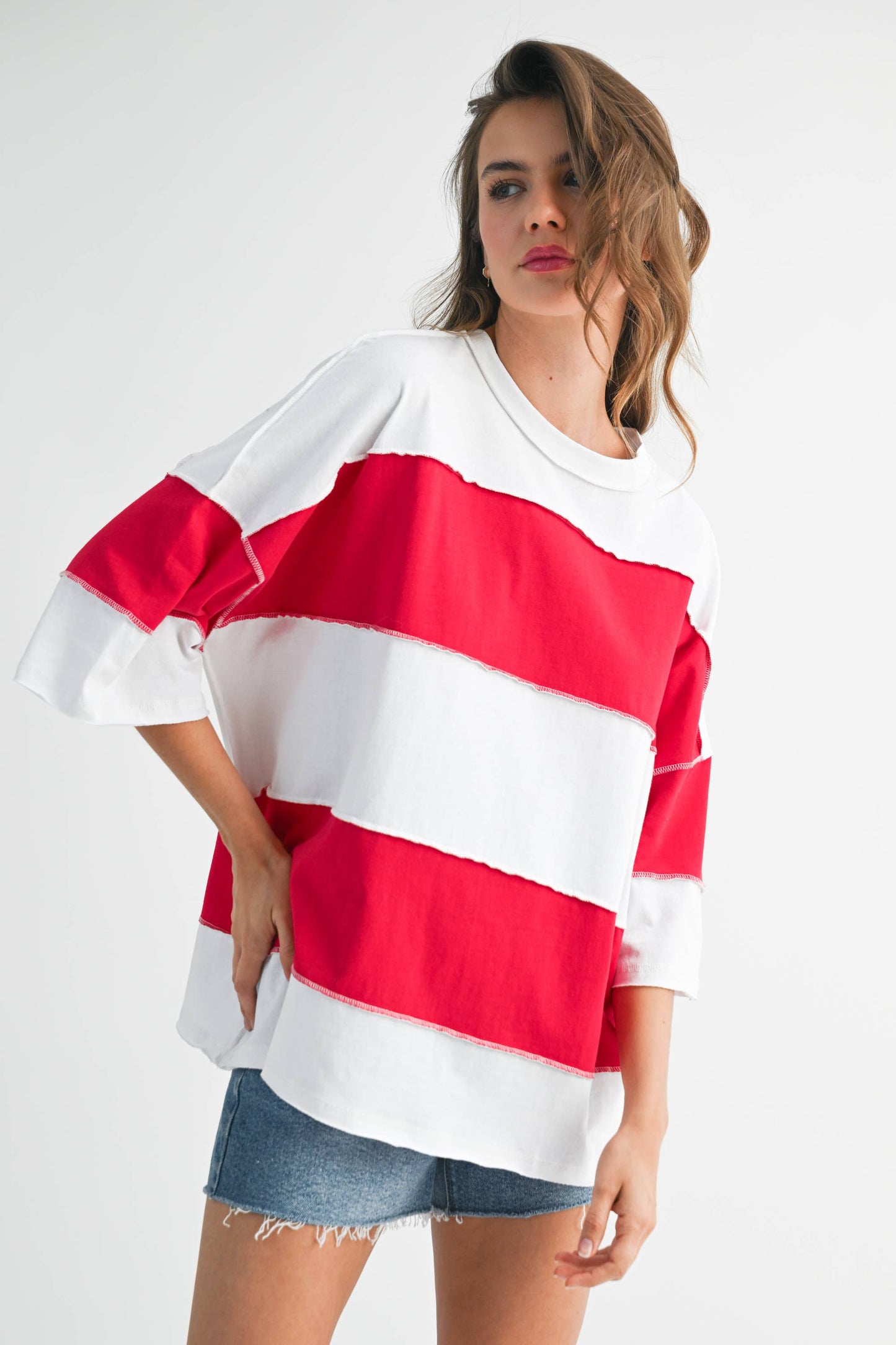 AEMI + CO - 8417FN Polly Color Block Top