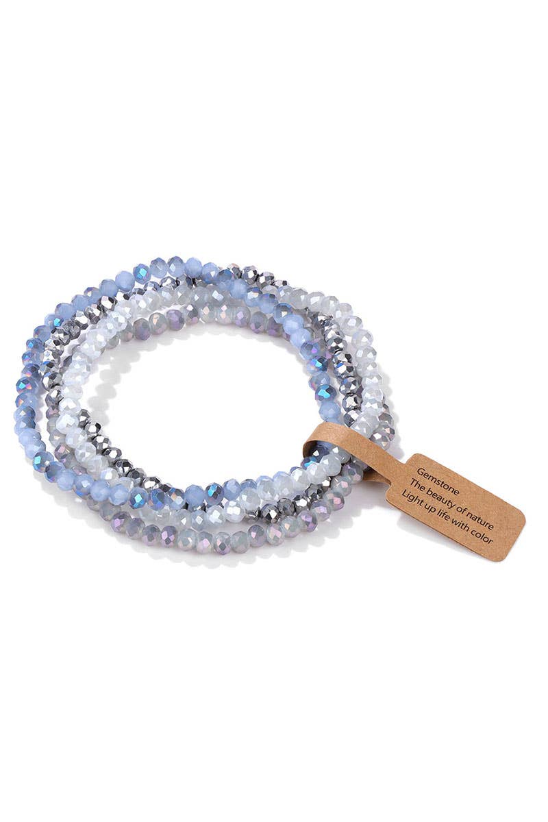 NINEXIS - CWAJE1185_GLASS BEAD 4 SET BRACELET