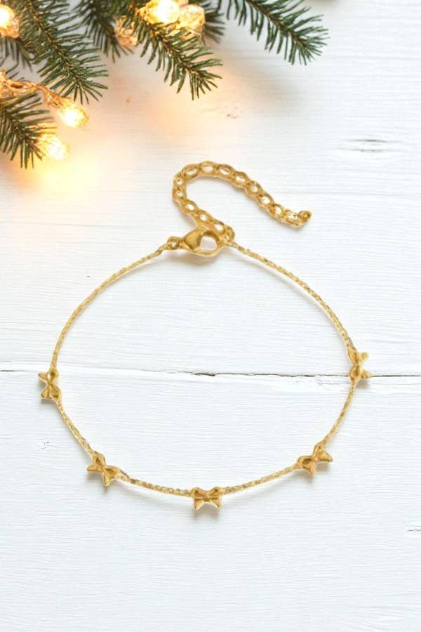 Nash Grey - Sweet Ties Gold Bow Bracelet