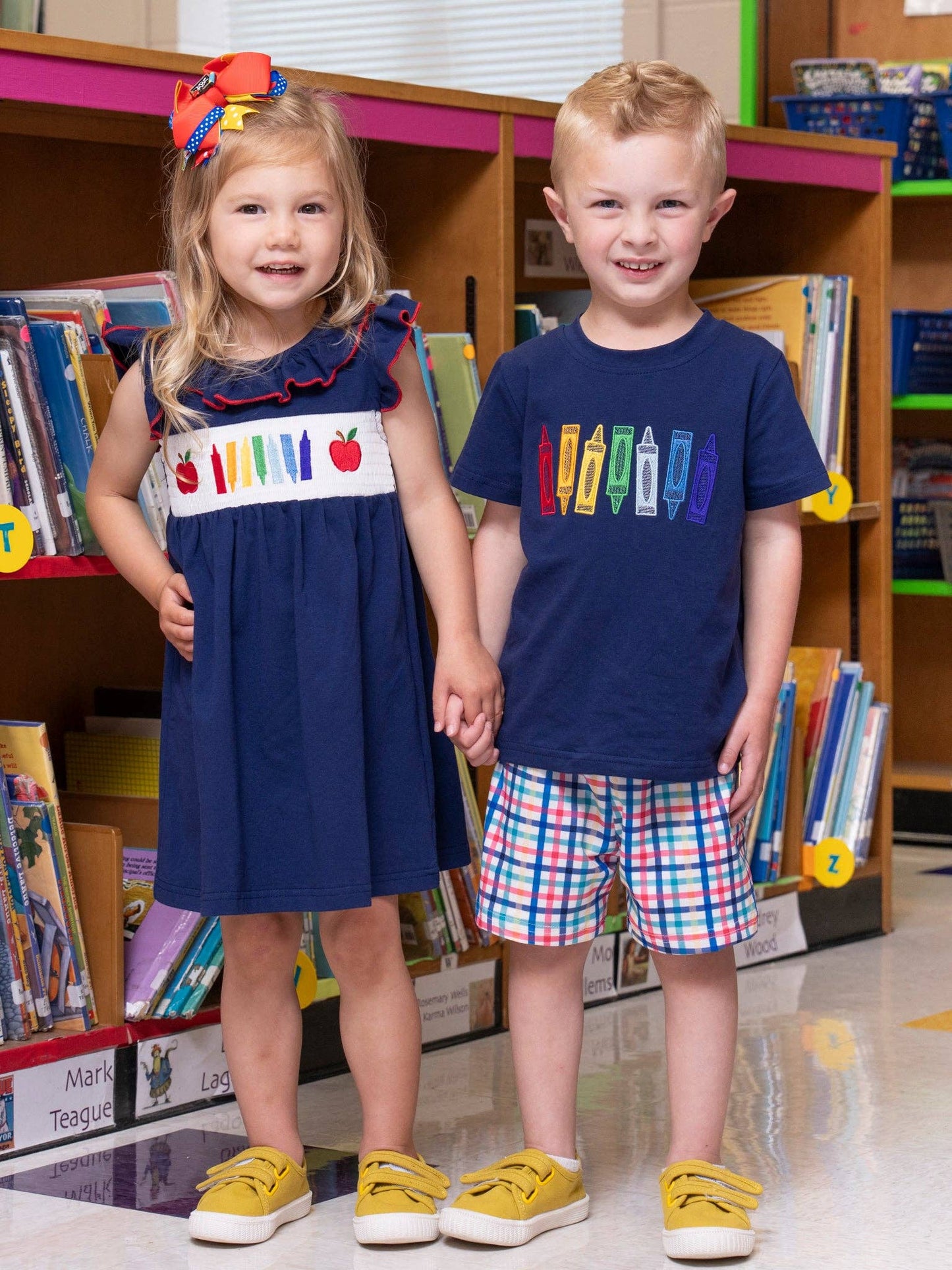 Marie Nicole Clothing - Little Artist Smocked Flutter Dress