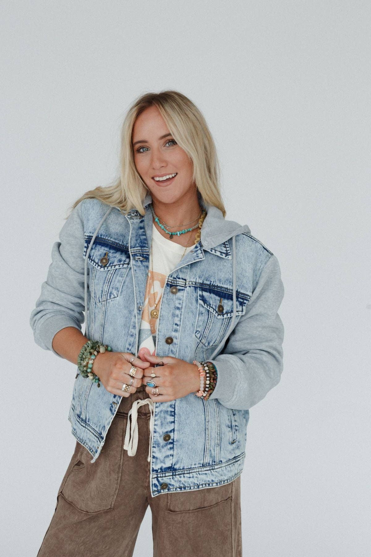Three Bird Nest - My Boyfriends Denim Jacket - Blue Light Wash
