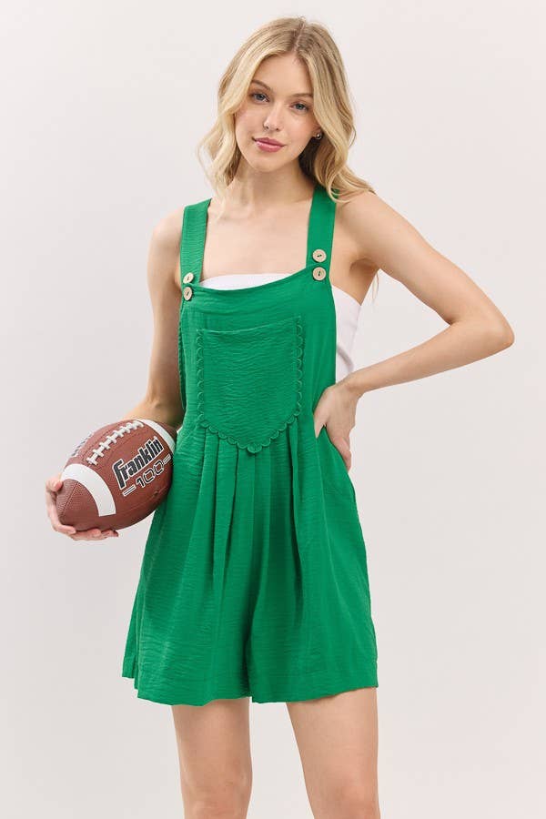 Sewn and Seen - Scallop Pocket Strap Romper