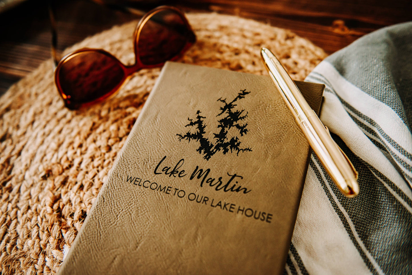 The Lillie Pad - Custom Vacation House Guest Book Journal 