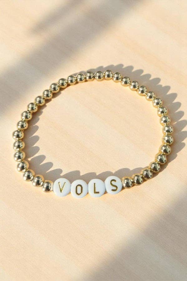 Nash Grey - Vols Gold Beaded Bracelet