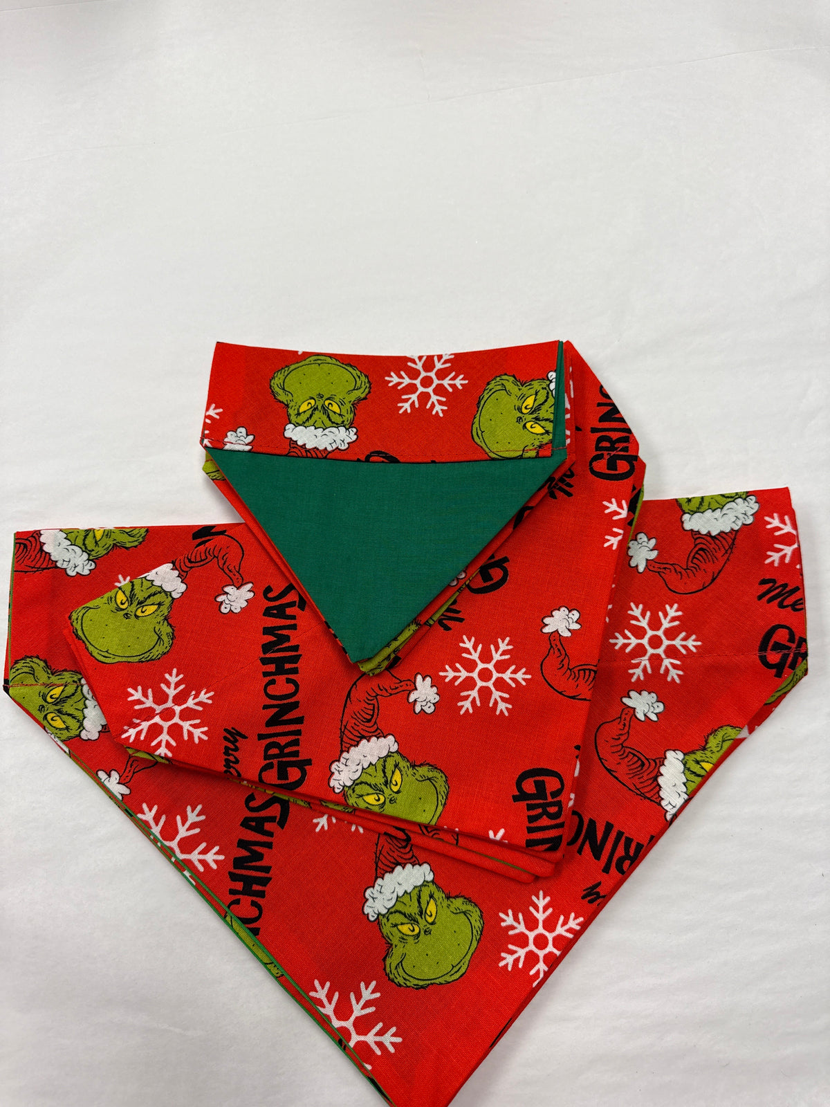 Red Grinch dog bandana