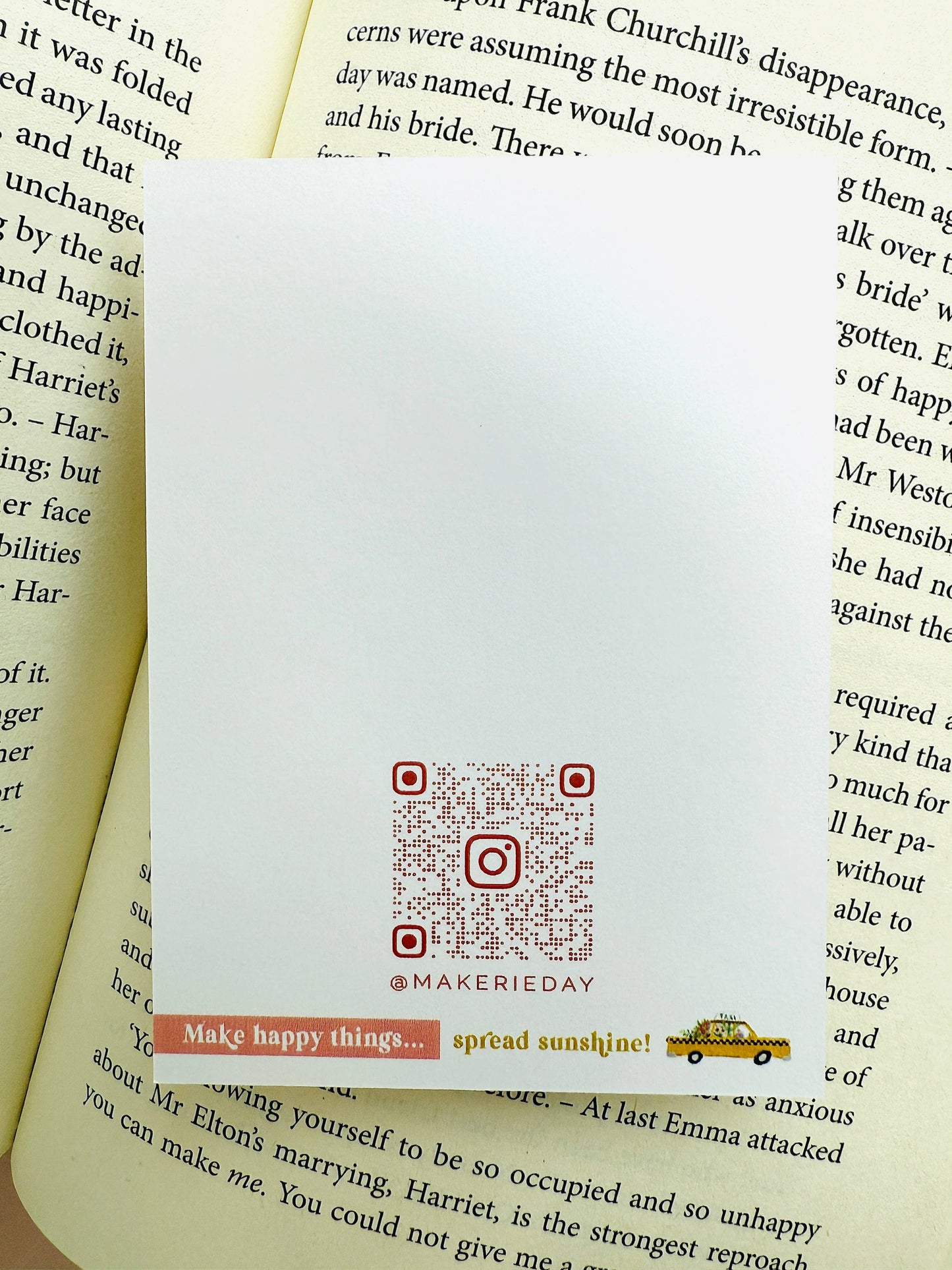 Makerie Day - Pink Plaid Bow Magnetic Bookmark