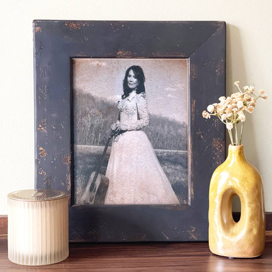 Swinford Designs - Antiqued Loretta Lynn Picture - Choose your Size & Frame