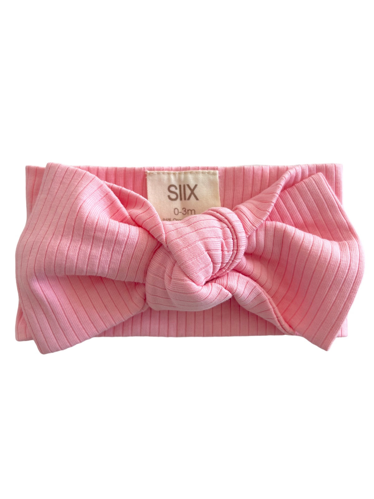 SIIX Collection - Pink / Organic Ribbed Bow (Baby - Kids)