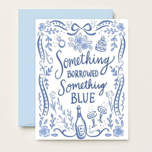Makerie Day - Something Blue - Chinoiserie Wedding Card