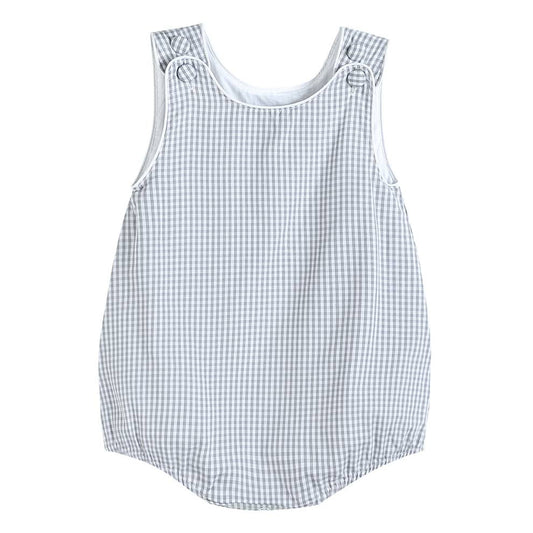 Lil Cactus - Classic Gray Gingham Baby Bubble Romper