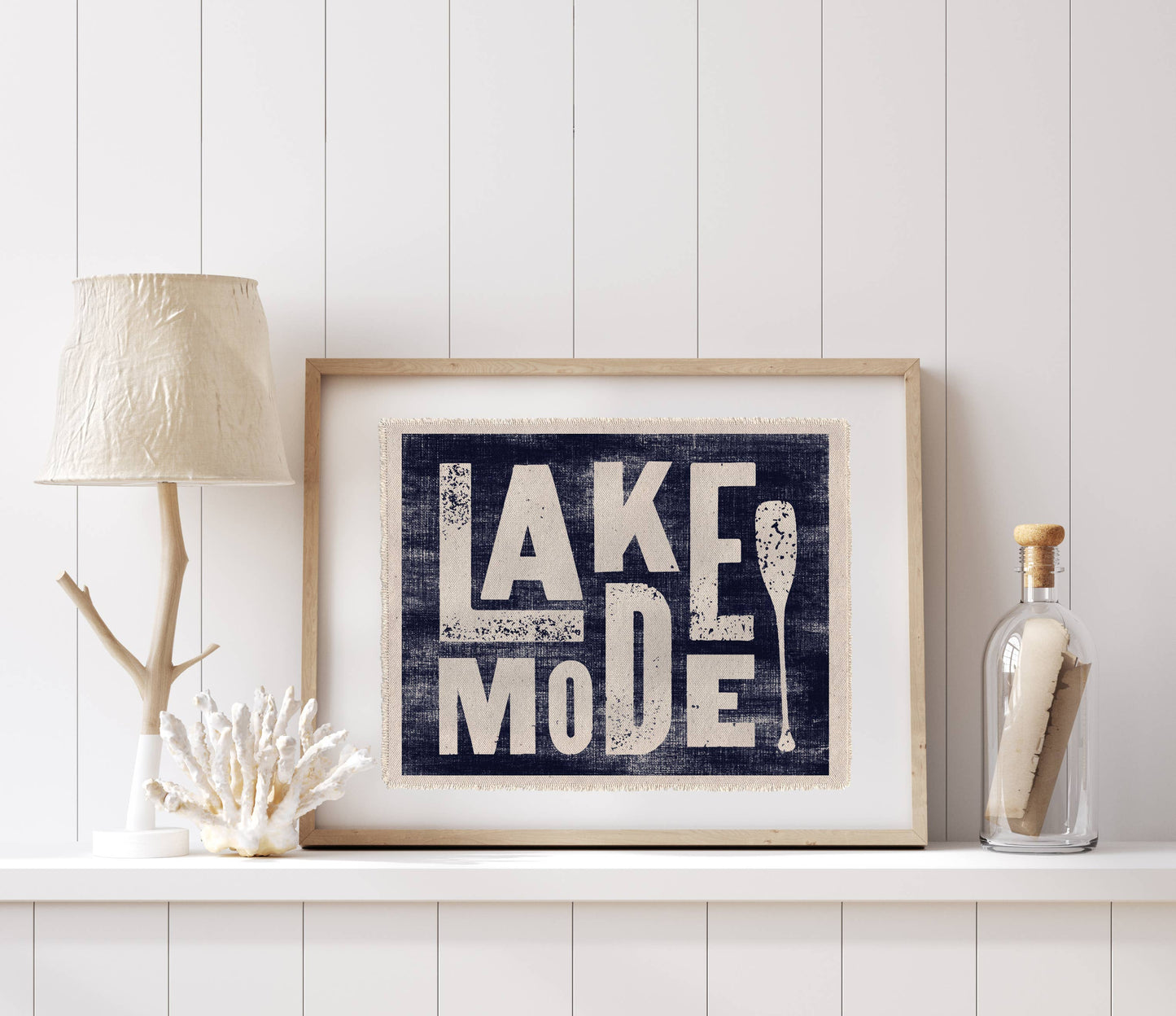 Perfect Day Print Co - Lake Mode Canvas Art Print, Coastal Beach Wall Decor 8x10