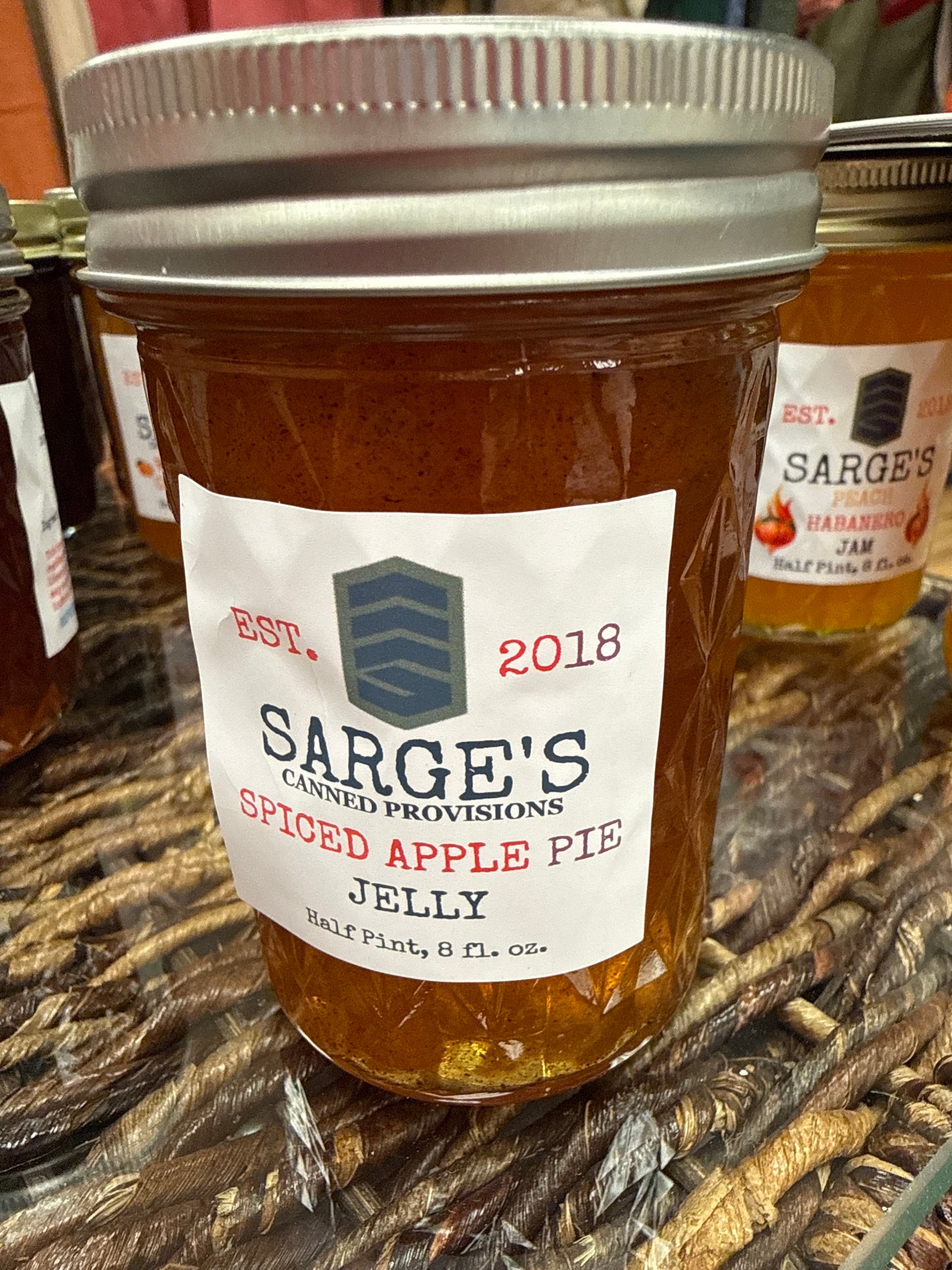 Sarge’s jelly, jam, hot honey and apple butter