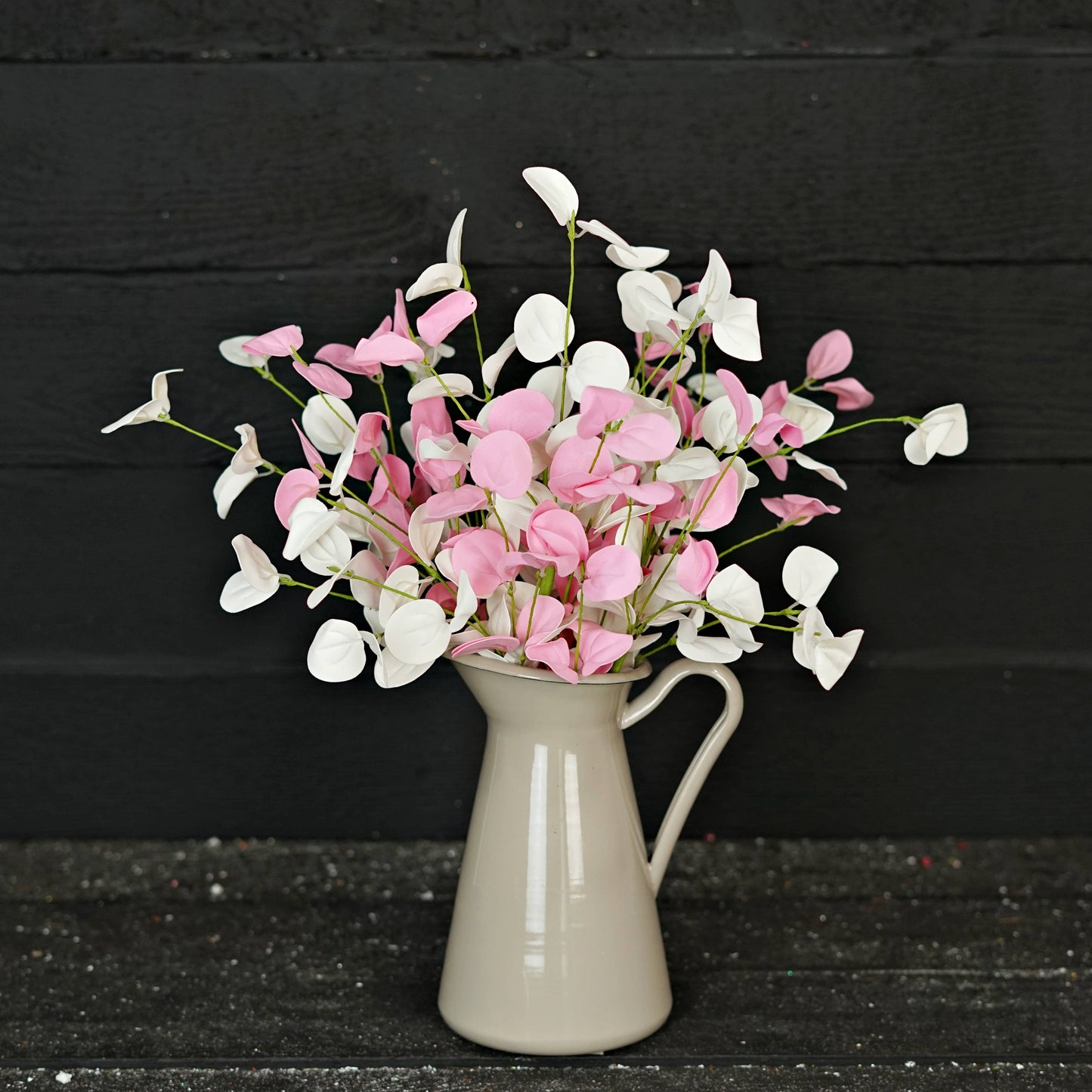 Holiday Depot Inc. - 35545- 16in Bush-Pink White Silver Dollars with Twigs