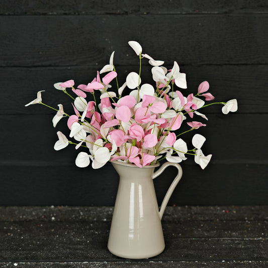 Holiday Depot Inc. - 35545- 16in Bush-Pink White Silver Dollars with Twigs