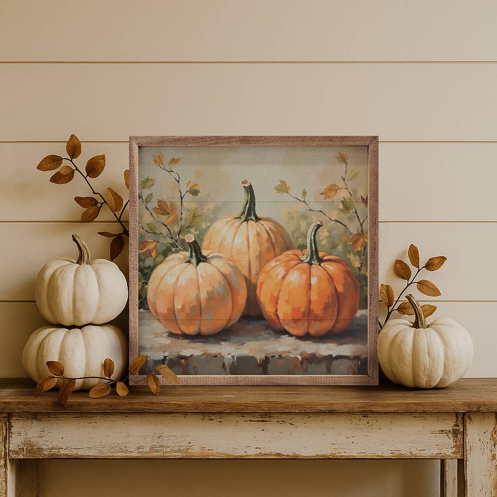 Kendrick Home - Pumpkin Trio On Bench