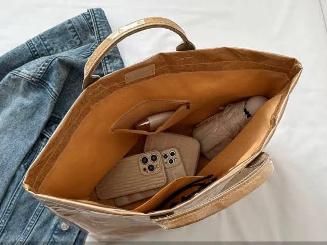 Nash Grey - Yellow Gingham TOTE BAG