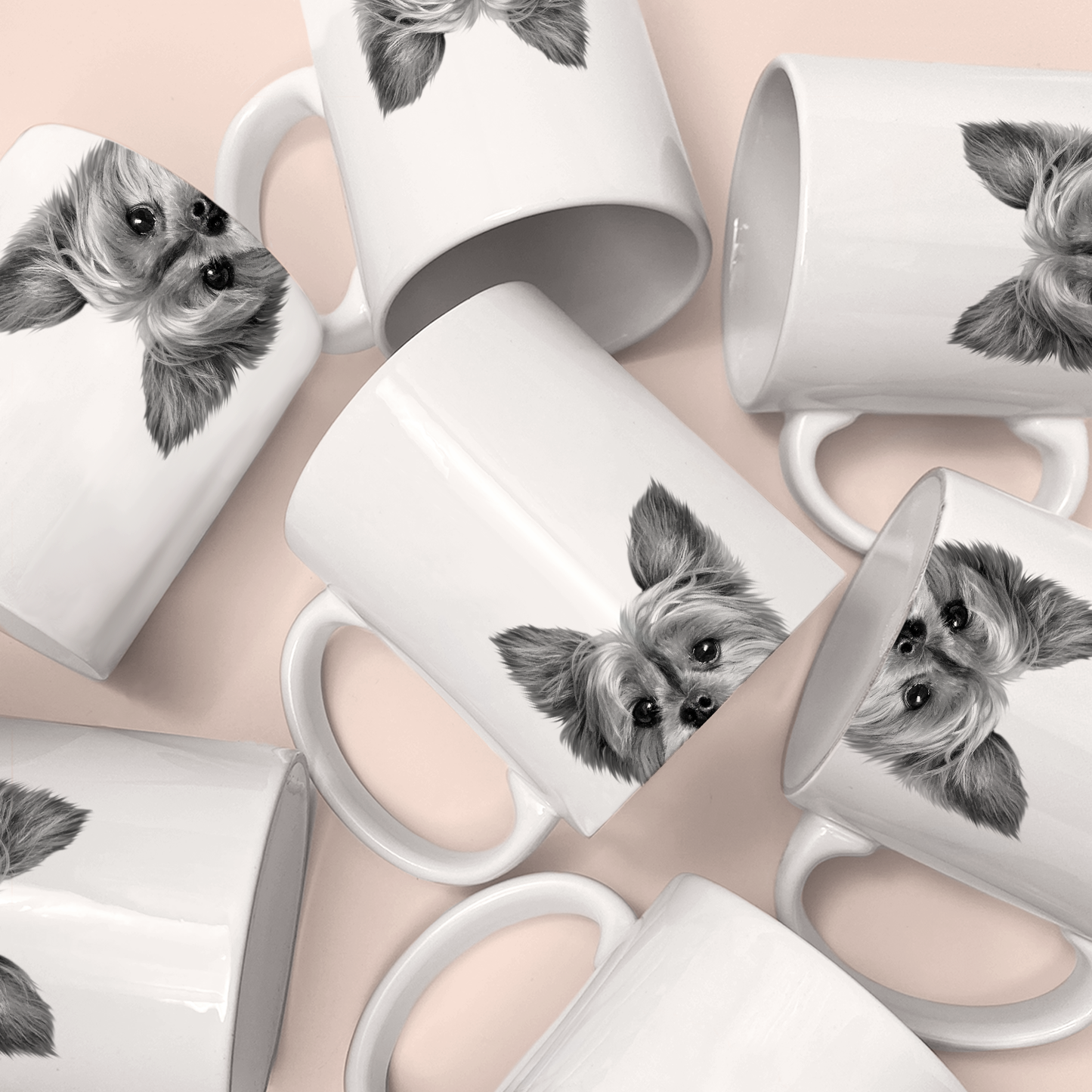 Perkie Prints - Peeking Yorkie Mug