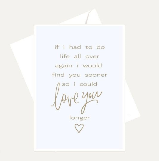 Bellflower Girl - If I Had To Do Life Over | Love You Longer | Romantic Card