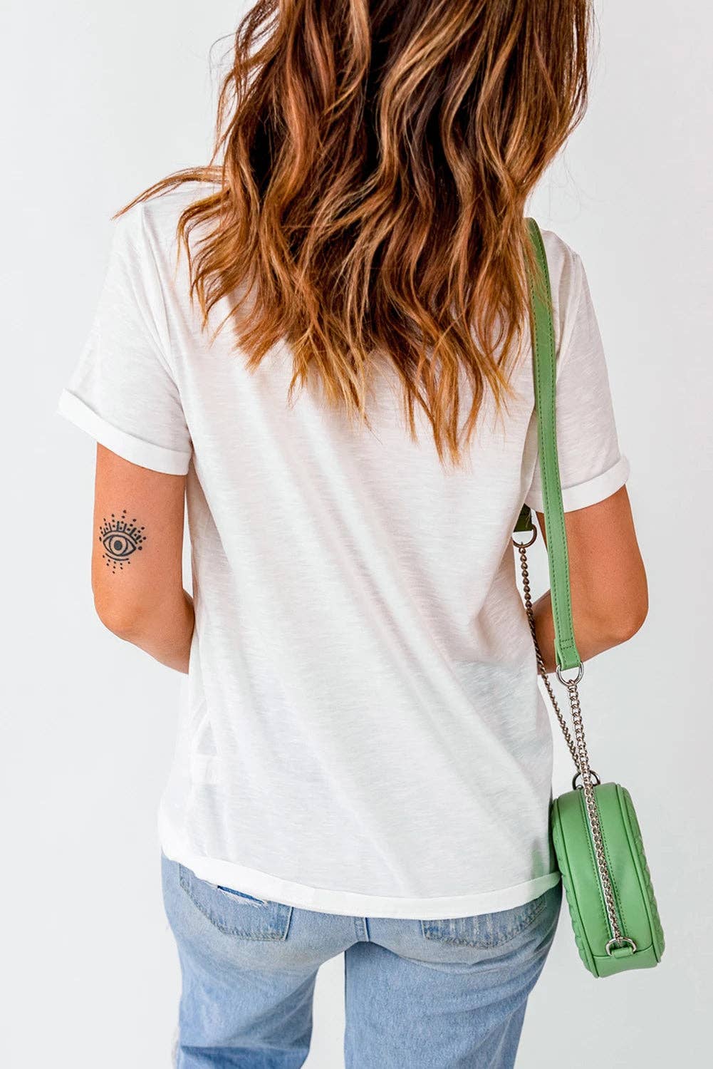 Lovesoft - White Flag Graphic Crew Neck Tee