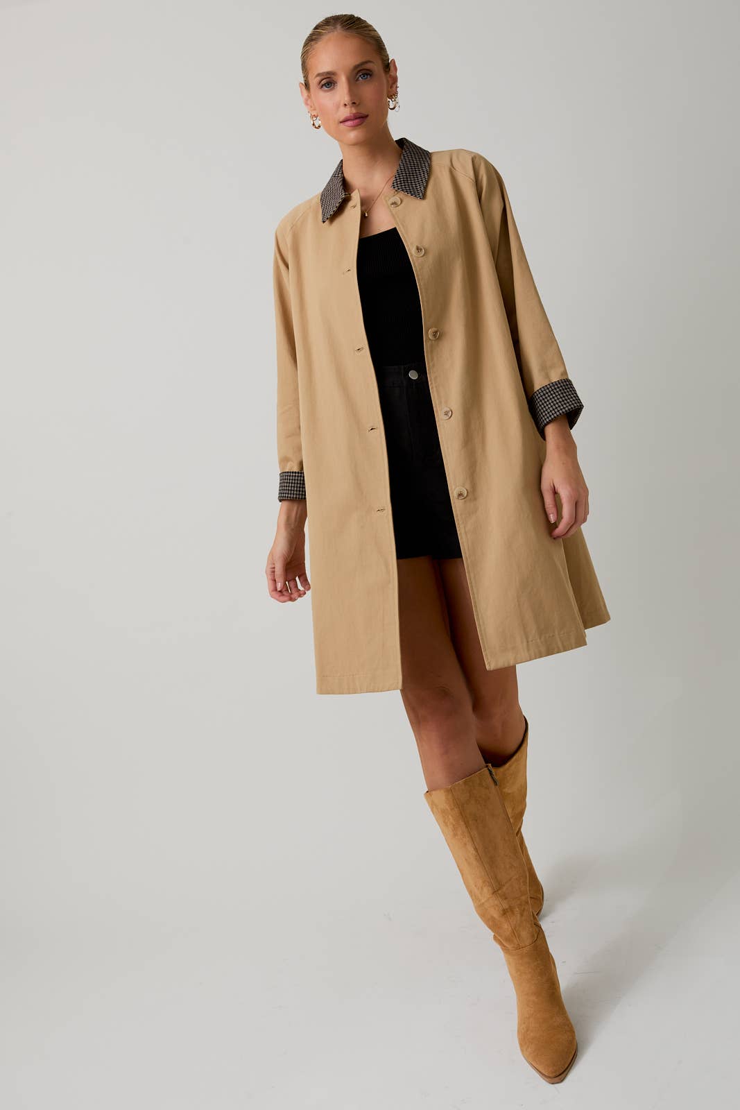 Sunday Edition by LE LIS - A LINE LONG SLEEVE TRENCH COAT