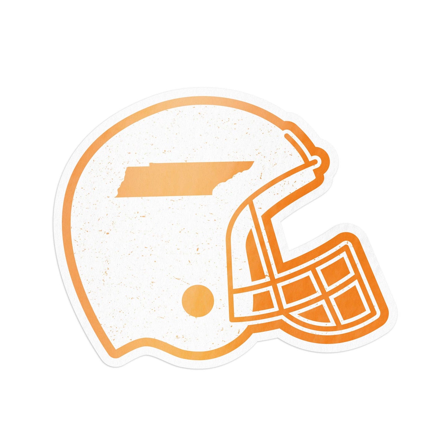 Barrel Down South - White Football Tennessee Helmet Sticker