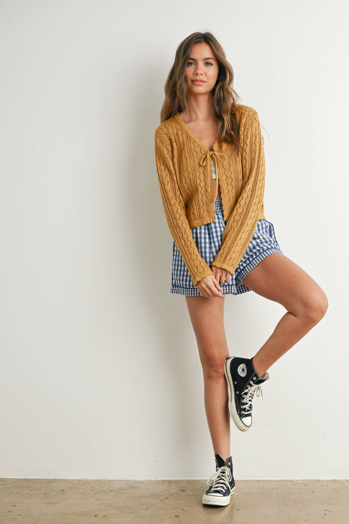 BUTTERMELON - Garterized Gingham Shorts - BMP7658