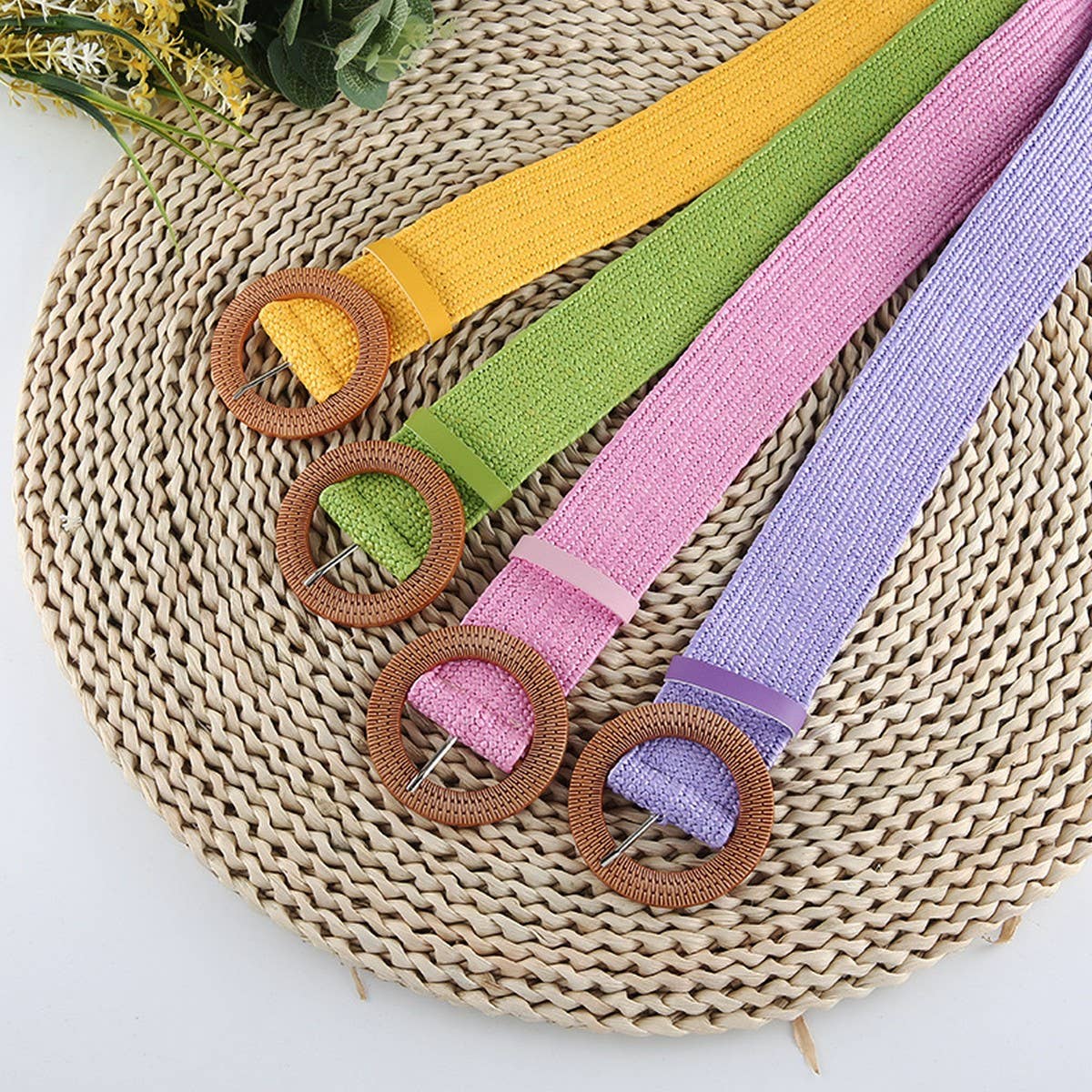 NINEXIS - CWABE0544_VINTAGE BRAIDED ROUND BUCKLE BELTS