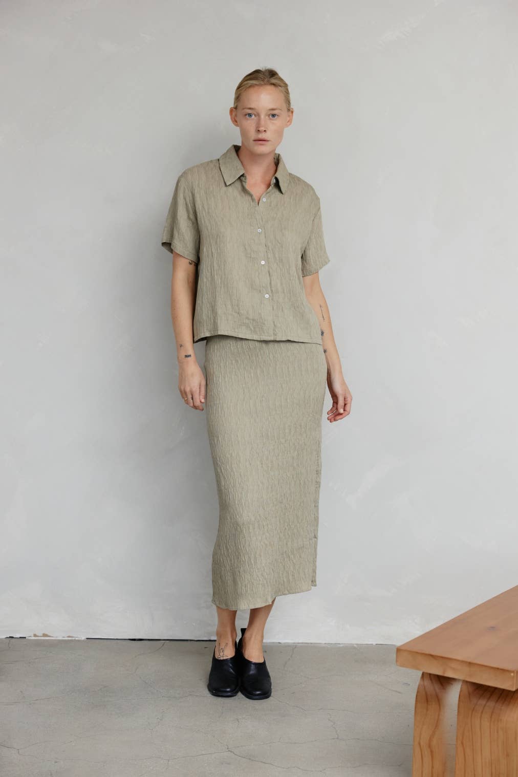MOD REF - The Miranda Top | Textured Button-Down Top
