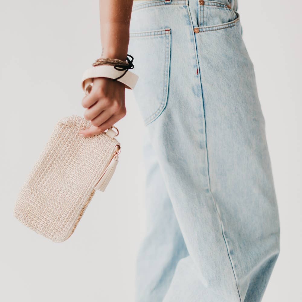 Pretty Simple - Rome Raffia Clutch Card Wallet Wristlet