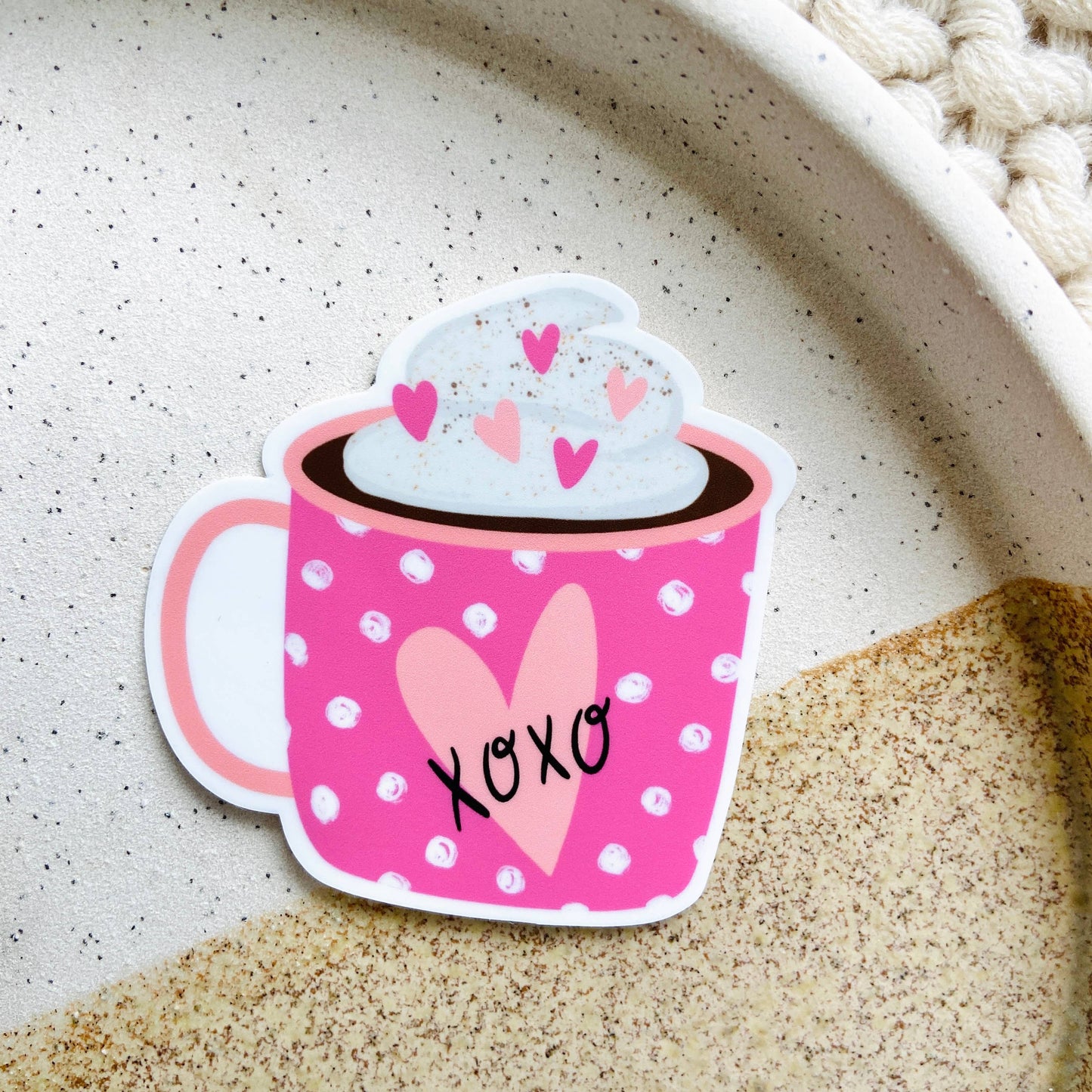 Makerie Day - Valentine's Day Hot Cocoa Mug Sticker