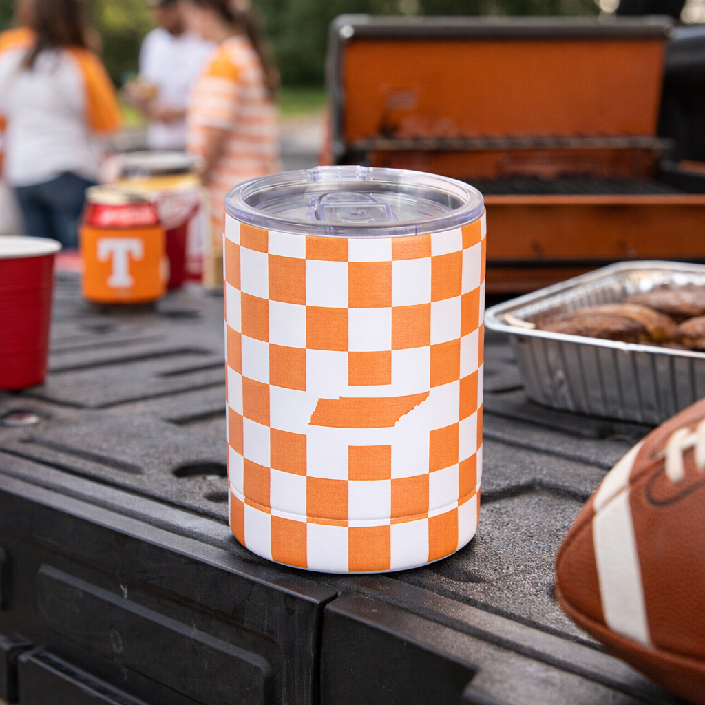 Barrel Down South - Orange and White Tennessee Tumbler