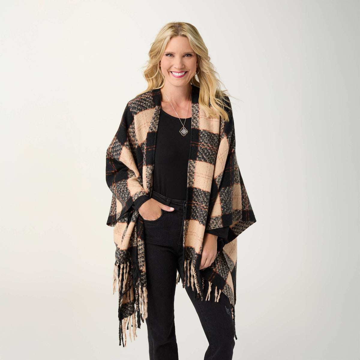 COCO + CARMEN - Harrison Plaid Wrap-Fall