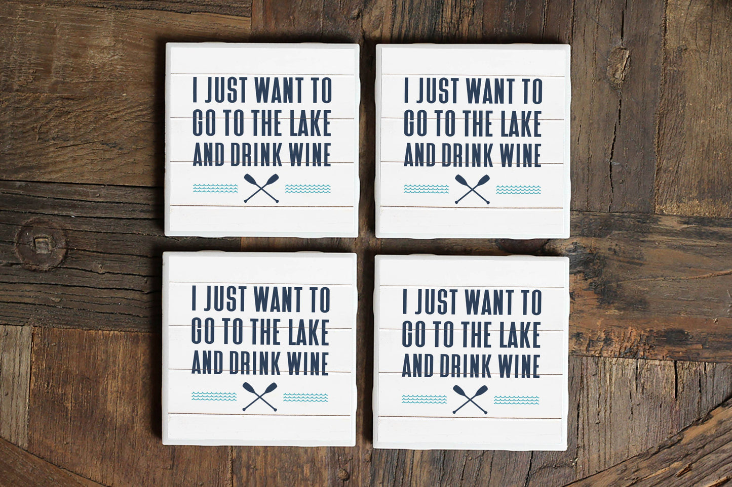 Melody Press Co. - Just Want to Go to the Lake and Drink Wine Lake Coaster