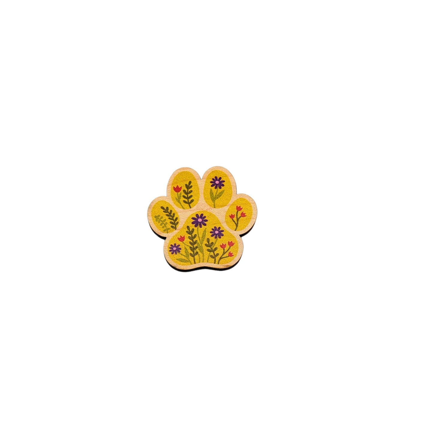 Driftless Studios - Summer Flowers Dog Paw Print Magnet Set - Home Decor