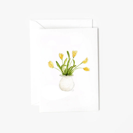 emily lex studio - Yellow tulips mini enclosure notecard