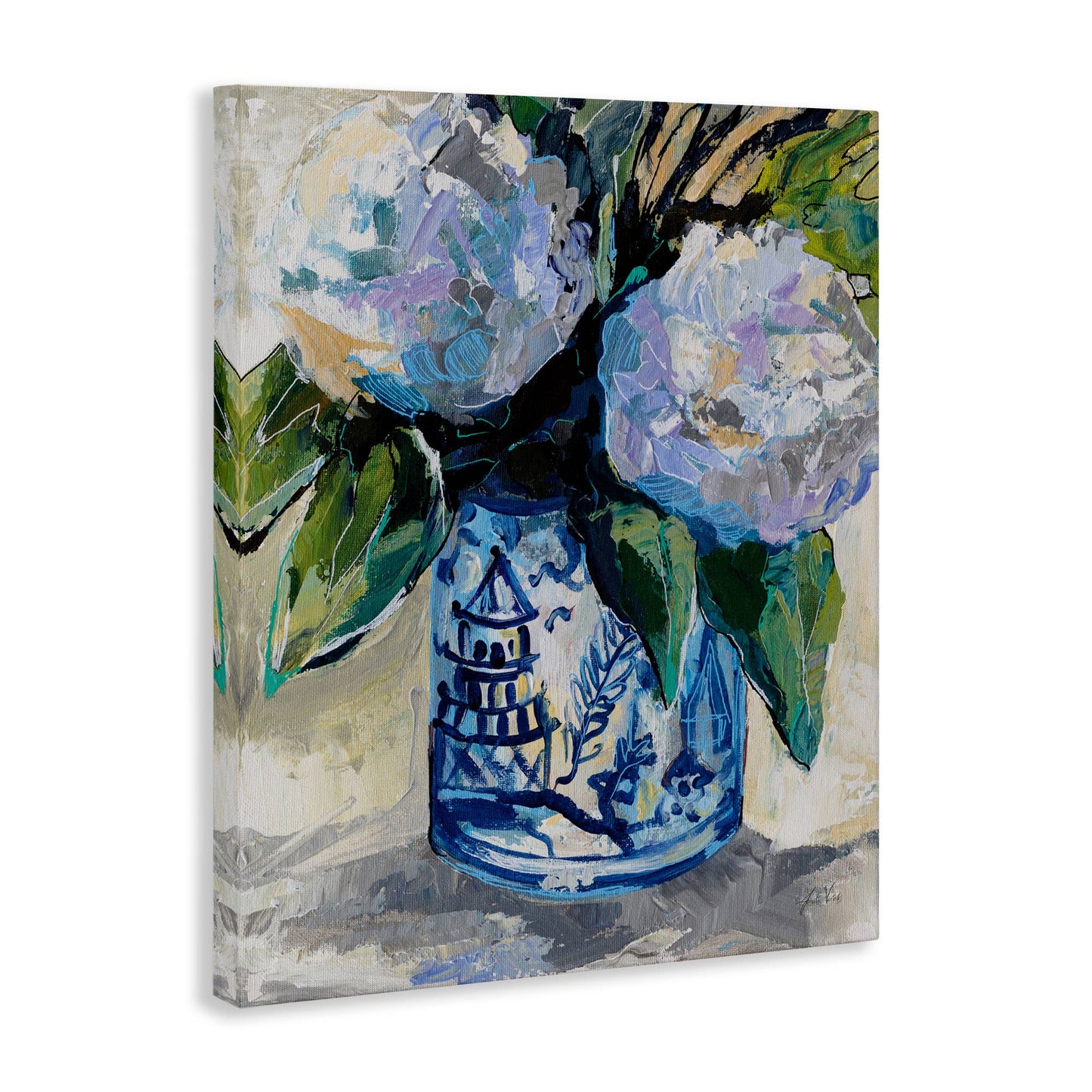 Stupell Industries - August Blooming Bouquet Canvas Art