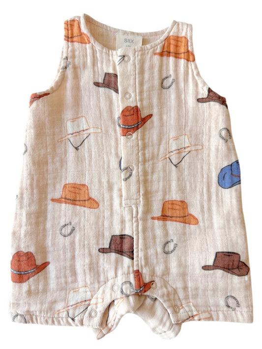 SIIX Collection - Western / Muslin Shortie Romper