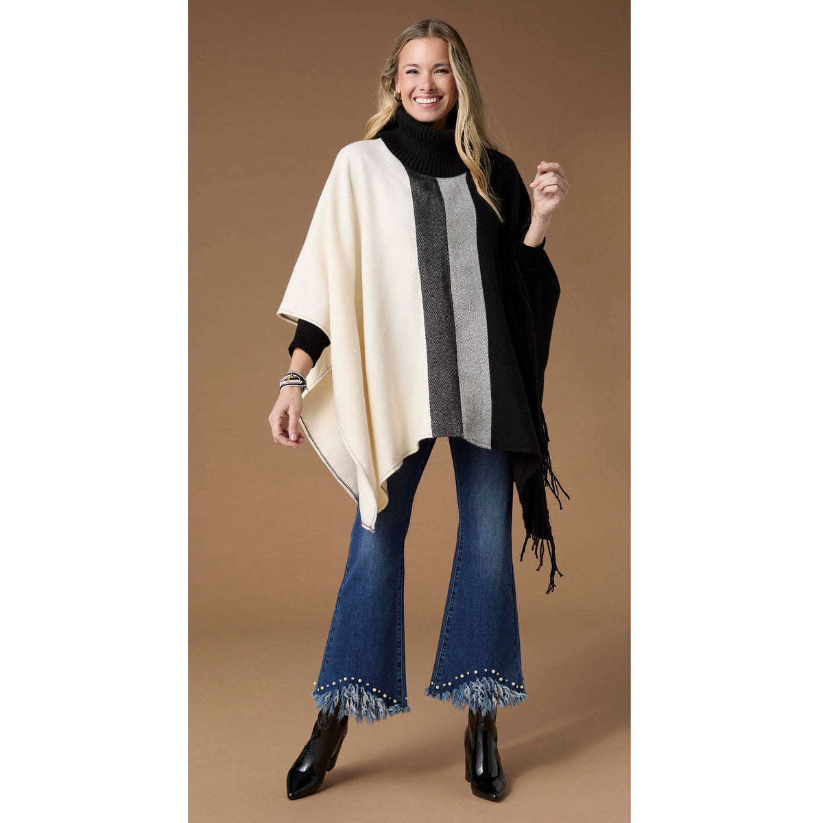 COCO + CARMEN - Martina Turtleneck Poncho-Fall