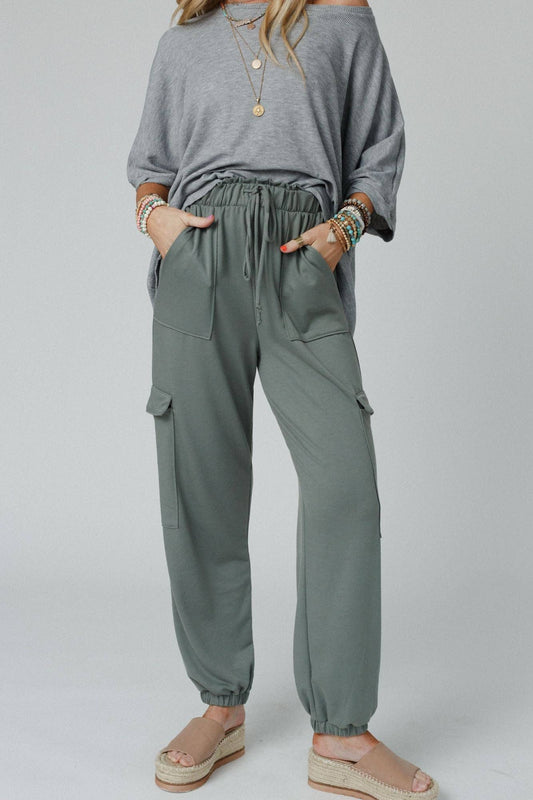 Pants-Three Bird Nest - Easy Mornings Cinched Pants - Light Olive