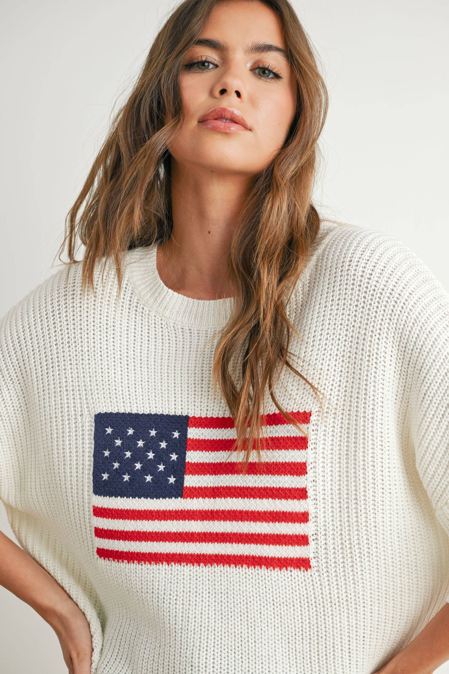 BUTTERMELON - Flag Print Knit Sweater - BMW7691